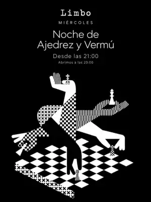 Cartel ajedrez y vermú Limbo Bar Cordoba