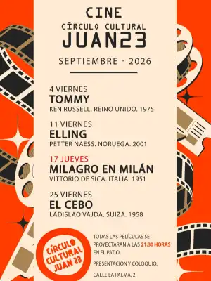 Cartel cine cultural en Juan 23
