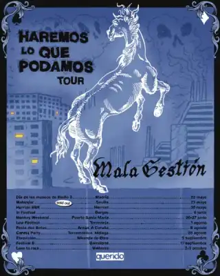 Cartel Concierto Mala Gestión en Impala