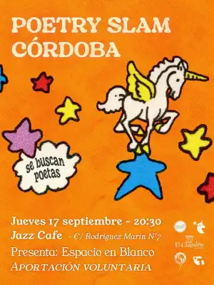 Cartel poetry slam Córdoba 17 septiembre
