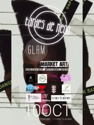 Cartel Tardes de Neon en GLam Cordoba