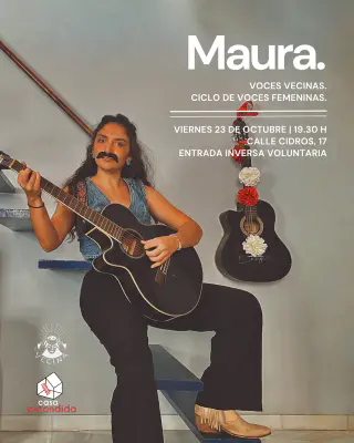 Cartel de «Voces Vecinas - Concierto Maura»